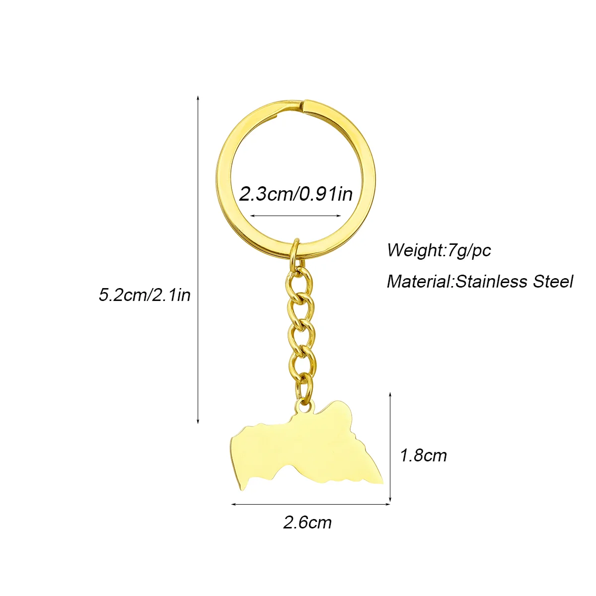 Hot Selling Stainless Steel Central Africa Map Flag Enamel Keychain For Men And Women Versatile Bag Accessories Keychain Pendant