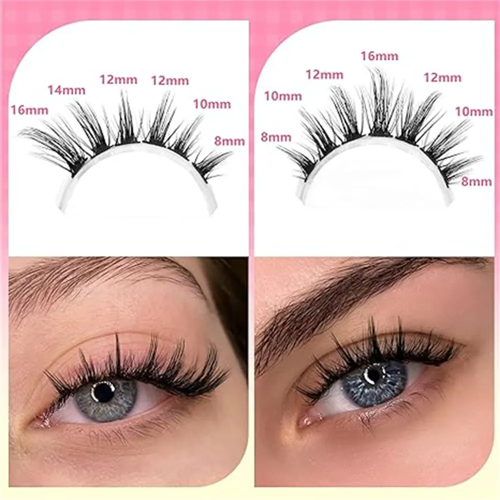 40D False Eyelashes, 200pcs 10mm/12mm/14mm Mix D Curling Cluster Lashes Individual Lash Extensions Soft And Natural False Eyelas