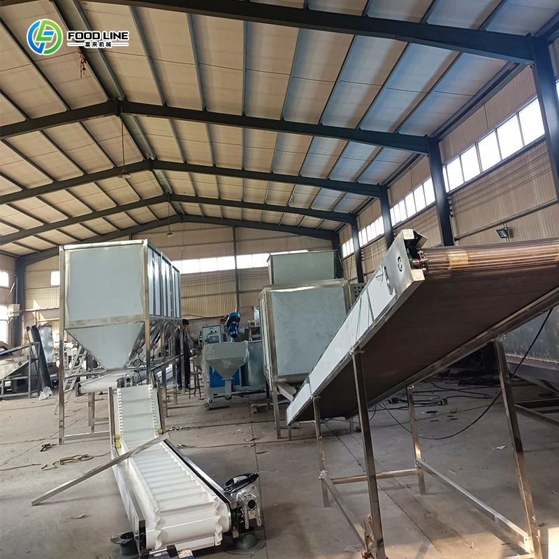 آلة تحميص جوز الكاجو والفول السوداني والمكسرات المسكرة والوجبات الخفيفة وخط إنتاج نكهة التحميص