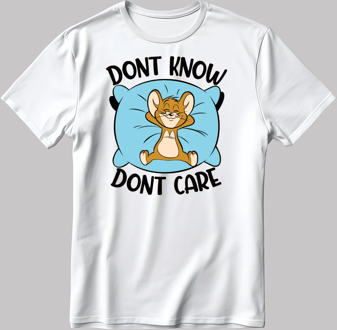 Don't Know Care mouse T Shirt Men Woman E025