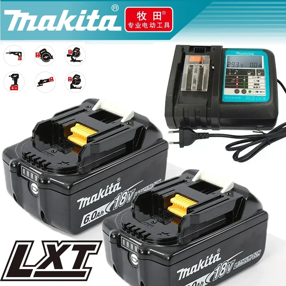 Original Makita Chave de fenda e carregador, 18V baterias de substituição, BL1860, BL1850B, BL1850, BL1840, BL1830