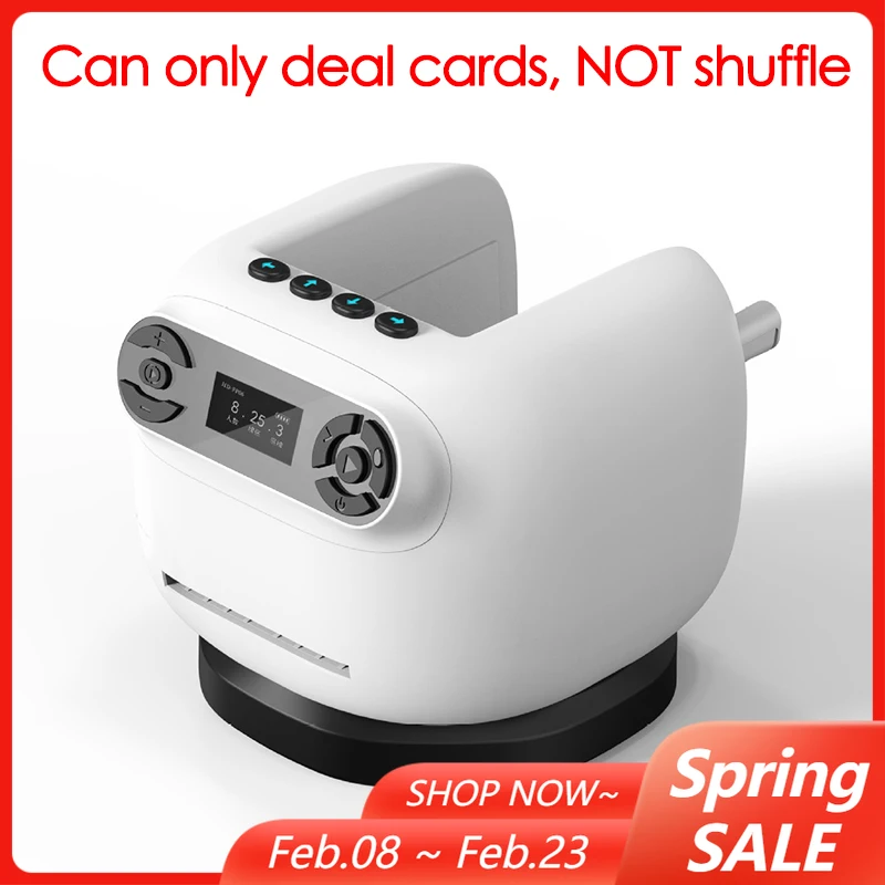 

360 ° Вращающаяся автоматическая машина для раздачи игральных карт, перезаряжаемая машина для распределения покерных карт емкостью 2600 мАч, электрический дилер карт