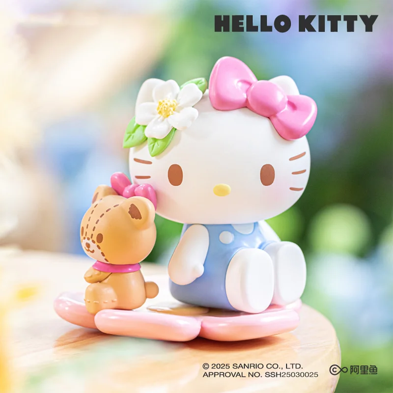 ใหม่ Sanrio ชุดดอกไม้น่ารักกล่องตาบอดตุ๊กตาอินเทรนด์ของเล่นสะสมของขวัญวันเกิดที่สมบูรณ์แบบสําหรับสาว Kuromi Cinnamoroll