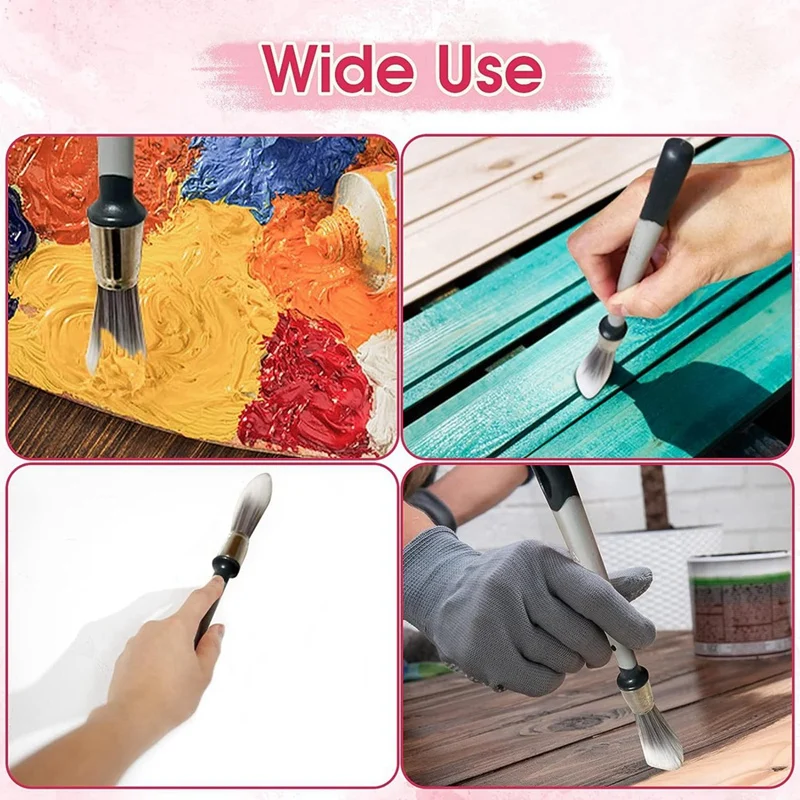 Small Paint Brush, Paint Brushes For Walls, Touch Up, Baseboards, Paint Brush For House Wall Corners Durable Easy To Use