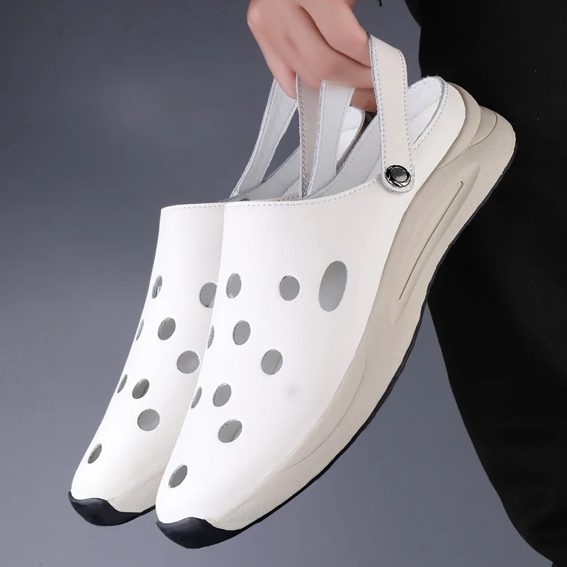 شباشب جلدية رجالية، رياضية، كاجوال، شاطئ، أحذية خارجية، أحذية بدون كعب، للقيادة، الحفلات، إلخ.