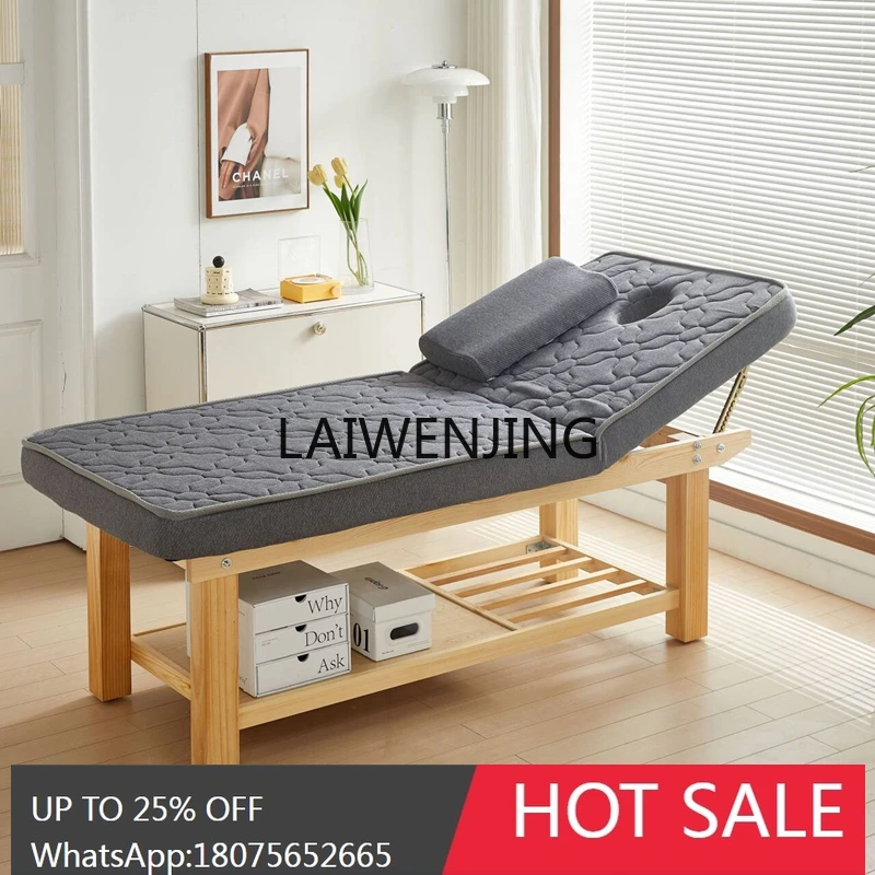 solid wood massage back high-grade beauty therapy bed with holes moxibustion solid wood massage bed