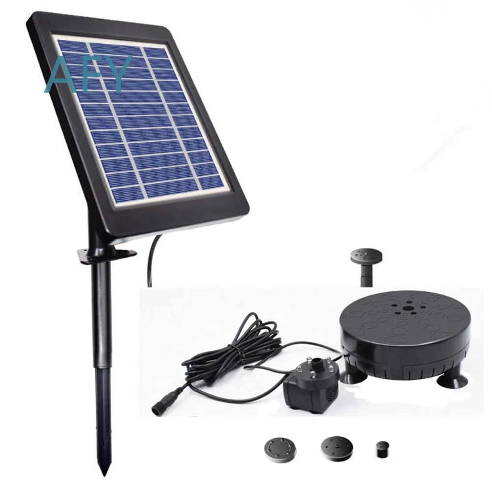 6V 3.5W Solar Fountain Belt with 5 LED Lamp for Outdoor Water Feature Garden Decor No Plug-in Solar Powered Water Pump for