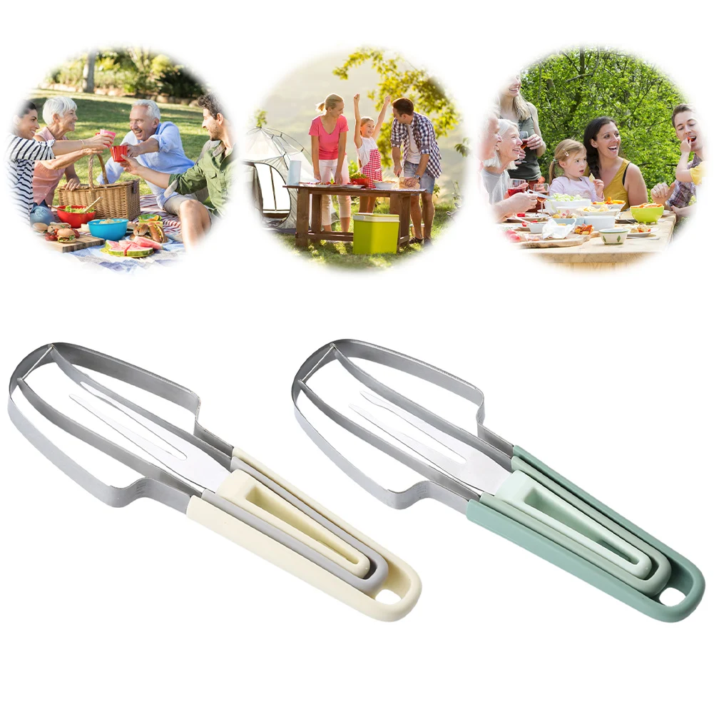 

3-in-1 Watermelon Fork Slicer Cutter Watermelon Cutter Slicer Fork Set Stainless Steel Portable Multifunctional Kitchen Gadgets