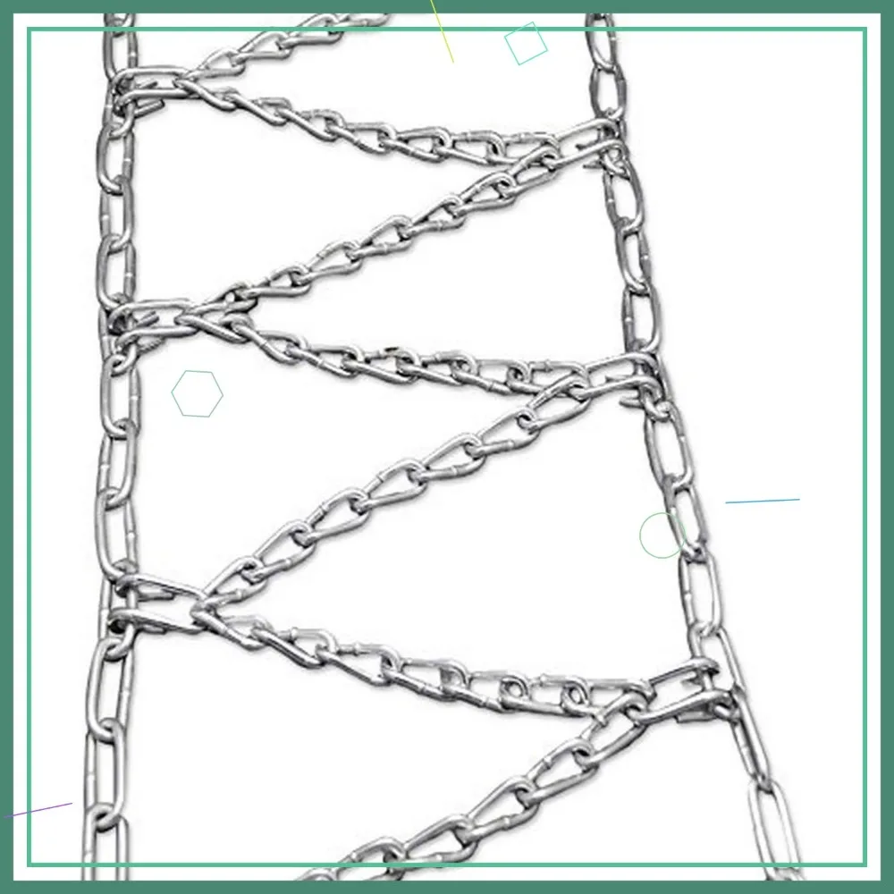 

16-Inch x 4.8-Inch Snow Thrower Tire Chains for Enhanced Traction in Winter Weather