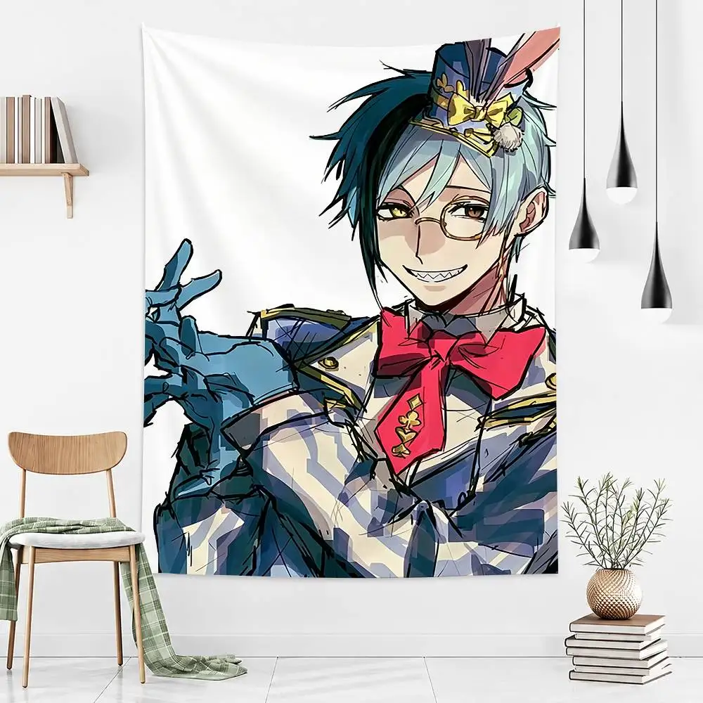Cute Twist Wonderland Floyd Leech Flag Digital Printing Banner for Garage Wall Out Door