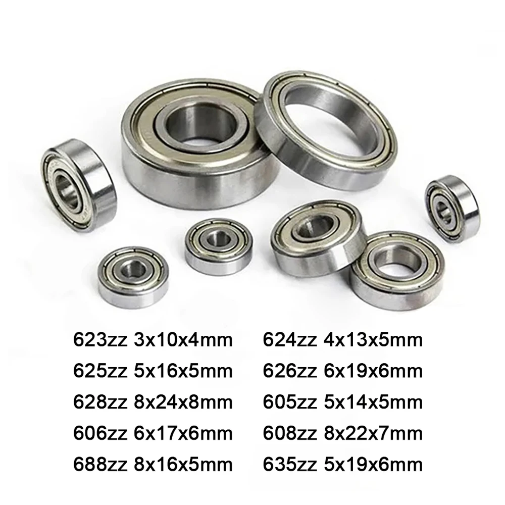 10pcs 608zz 625zz 623zz 688zz 626zz 624zz 606zz 605zz 628zz 635zz Ball Bearing 3D Printer Parts bearing Pulley Wheel