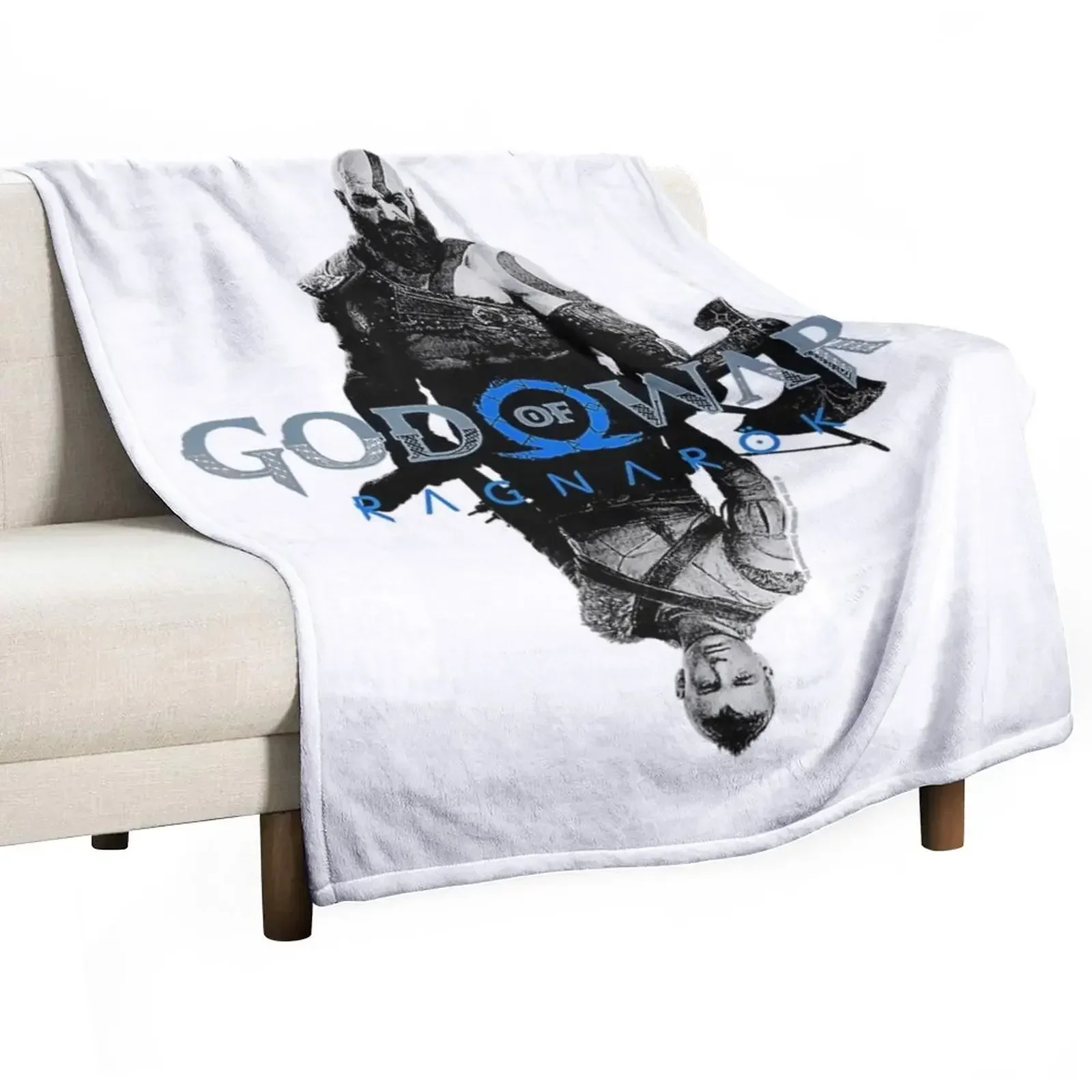 God of War_ Ragnarok Kratos and Atreus Throw Blanket Designers sofa bed Softest Blankets