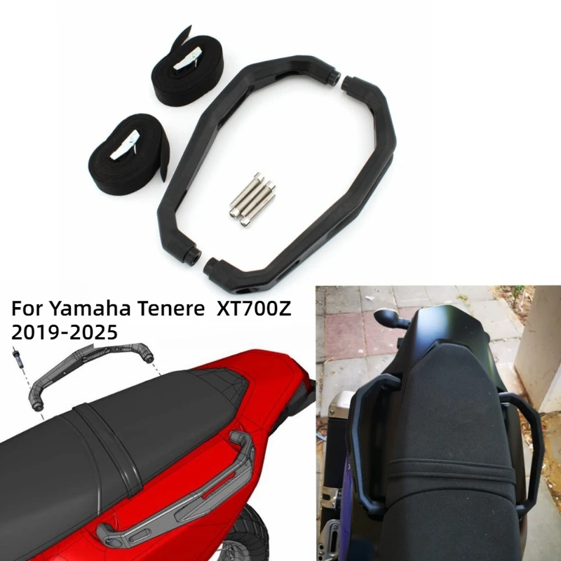 Rear Grab Handle For Yamaha Tenere 700 T7 XT700Z 2019-2025 Passenger Seat Armrest Hand Grip Rail Bar Motorcycle Accessories