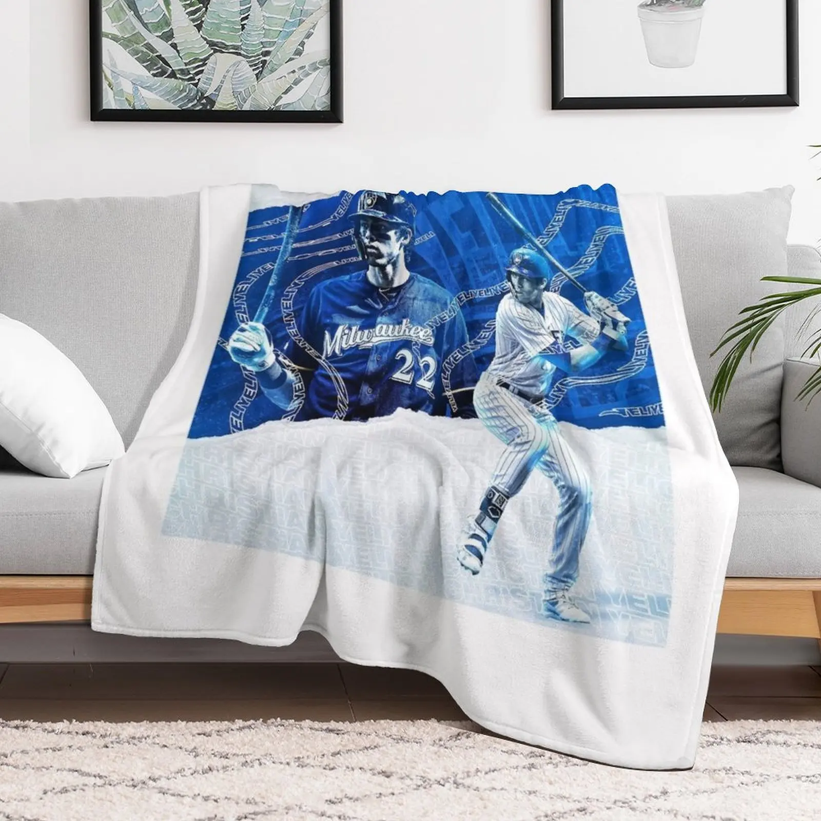 Christian Yelich Throw Blanket Thin Warm Blankets