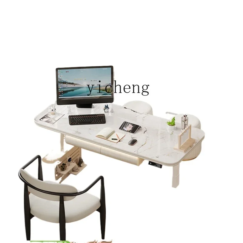 

Zf electric lift folding computer desk with cabinet can be placed in the host bedroom home desk