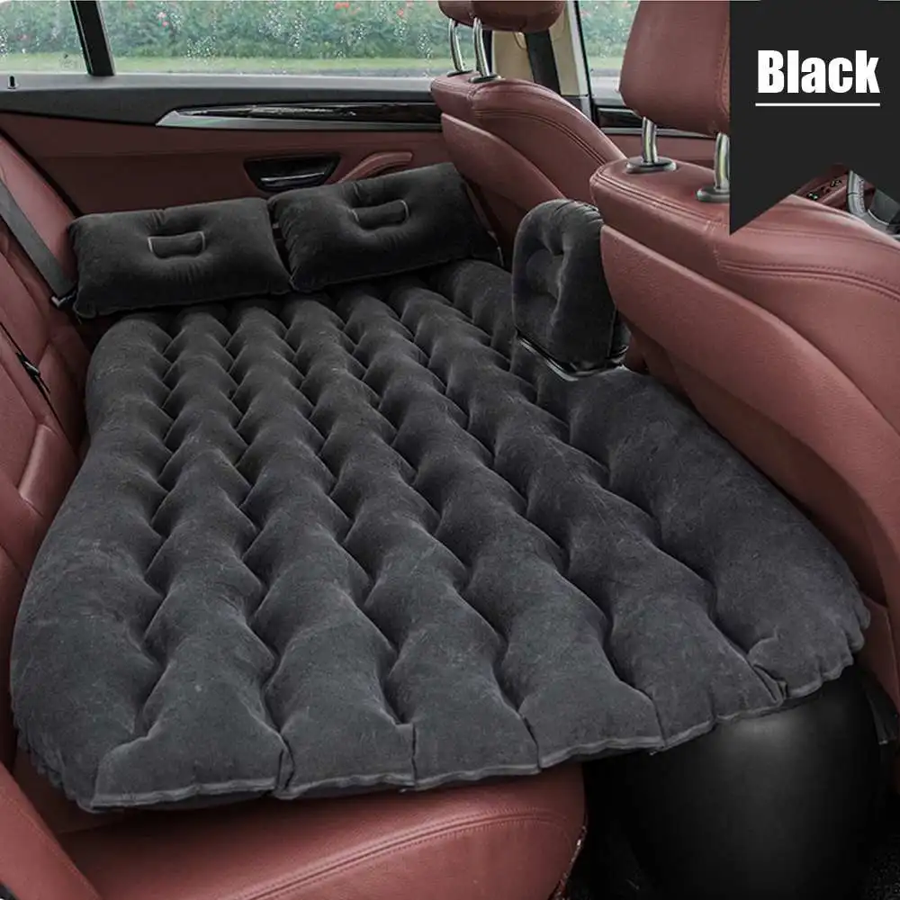 Inflatable car mattress outdoor camping inflatable bed PVC flocking Multifunctional Car inflatable bed car accessories