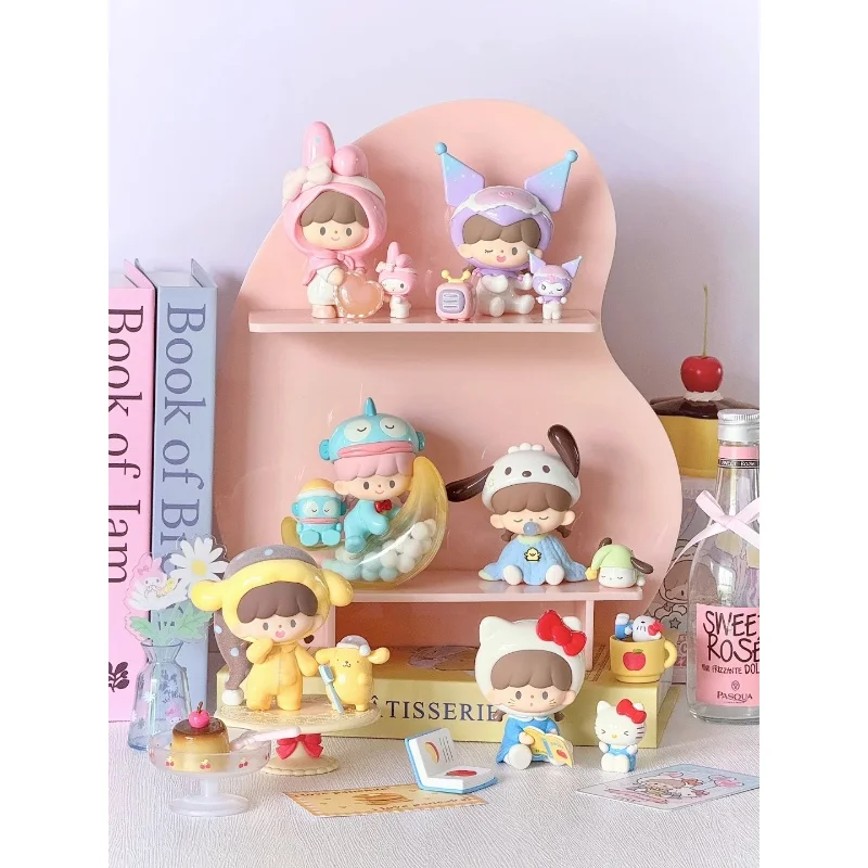 

Original Sanrio Characters Zzoton Preparation Before Bedtime Series Blind Box Anime Figure Hello Kitty Kuromi Model Toys Gift