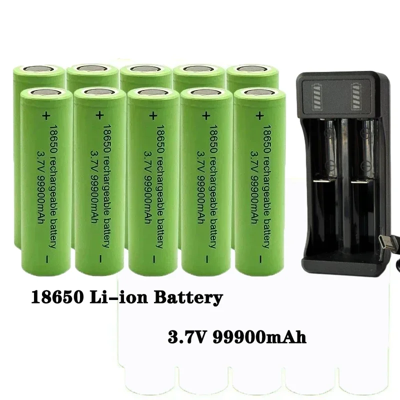 

2024 original hot selling 18650 battery lithium-ion 3.7V 99900mah for microphone computer Rechargeable batteries Free shipping