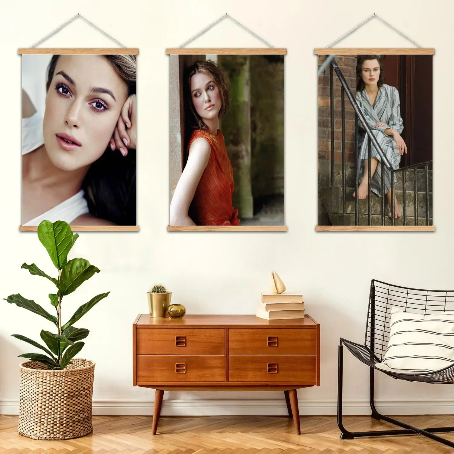 كيرا نايتلي مؤطرة جدار اللوحة قماش ملصق فني وفن جدران، ديكور غرفة نوم الأسرة الحديثة، اللوحة الزخرفية #1