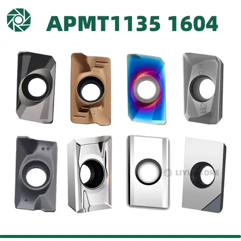 LIYU Karbür Uç APMT1604 APMT1135 APKT 1135 1604 PDER CNC Makinesi Endekslenebilir Freze Aracı Bıçak Plakası PCD CBN