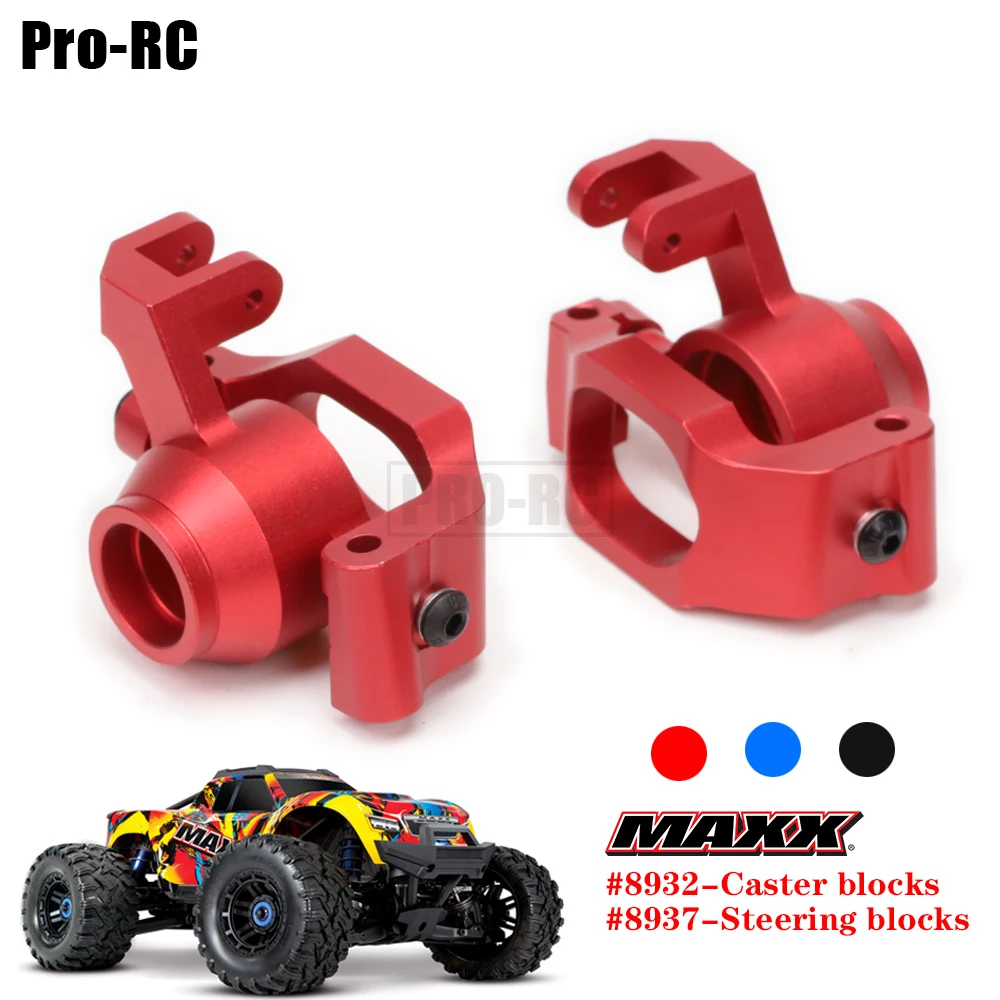 1 zestaw stopu aluminium #8932 c-hubs Caster #8237 zestaw bloków kierownicy lewy i prawy dla RC Car 1/10 Traxxas Maxx 4S 89076-4 89086-4