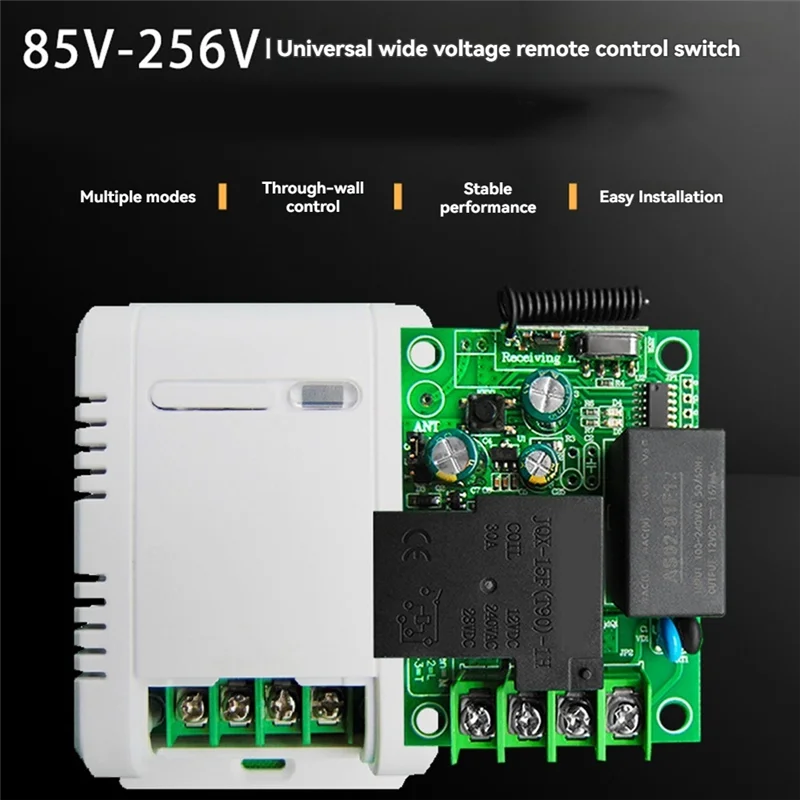 ABKI-433 МГц Универсальный беспроводной пульт дистанционного управления, релейный модуль AC220V и передатчик 500 м для света/гаражных ворот/двигателя