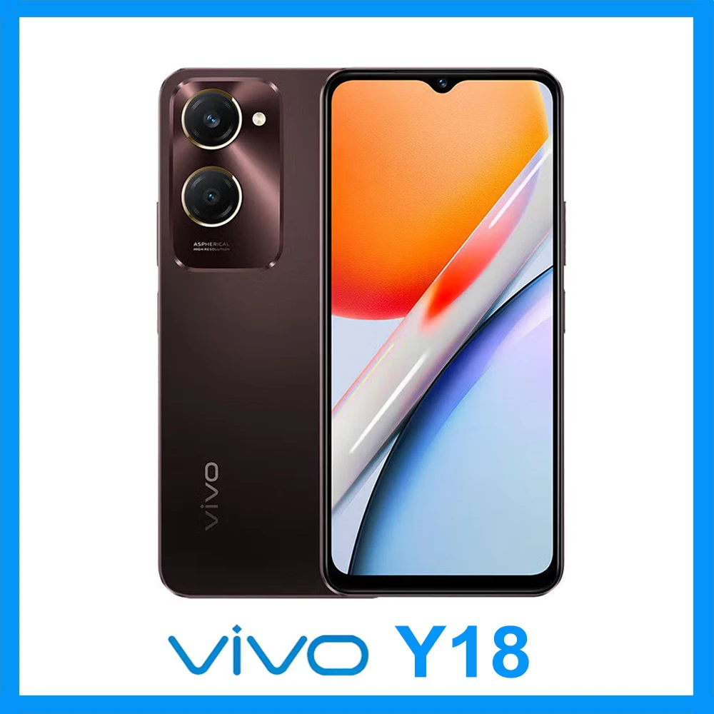 VIVO Y18 original smart phone 5000mah long battery life 8+256gb memory/dual Nano-SIM card slots equipped with Mediatek Helio G85