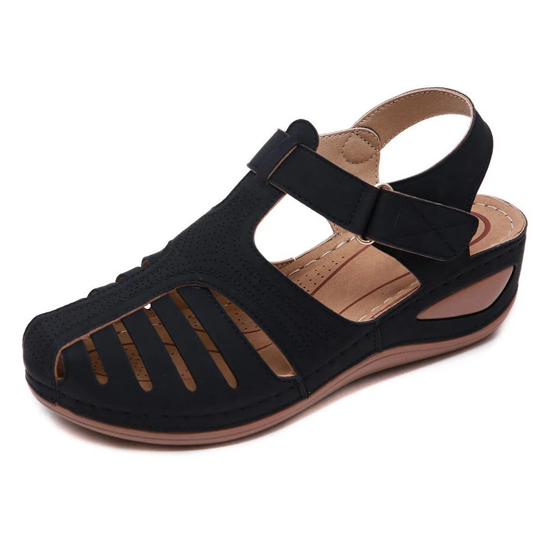 Shoes Sandals Women Summer Soft Sandals Ladies Retro Shoes For Women Wedge Women\'s Shoes Breathable Female Footwear Women Sandal