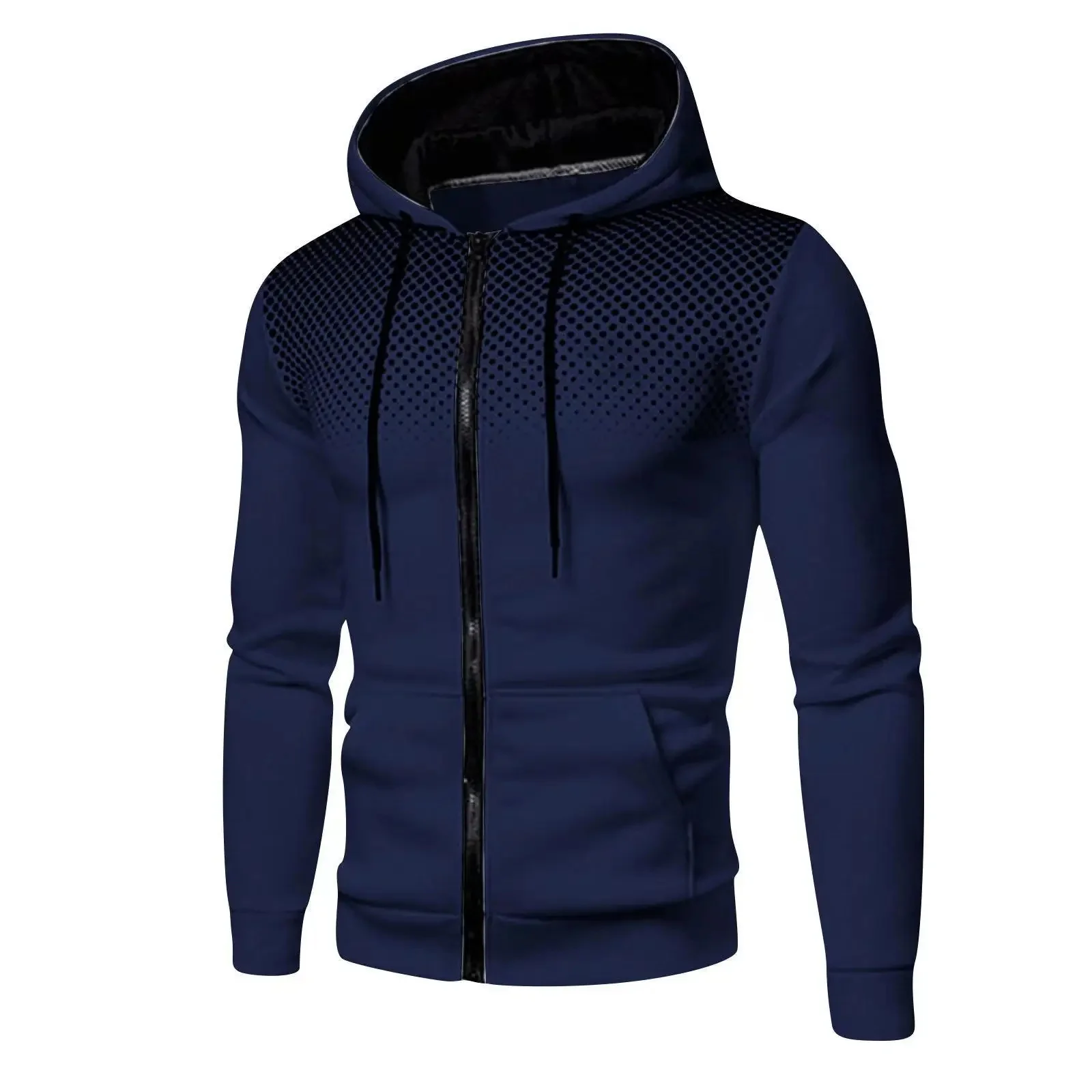 Cárdigan con capucha y cremallera para hombre, sudadera deportiva informal diaria de alta calidad, a la moda, superventas, 2024