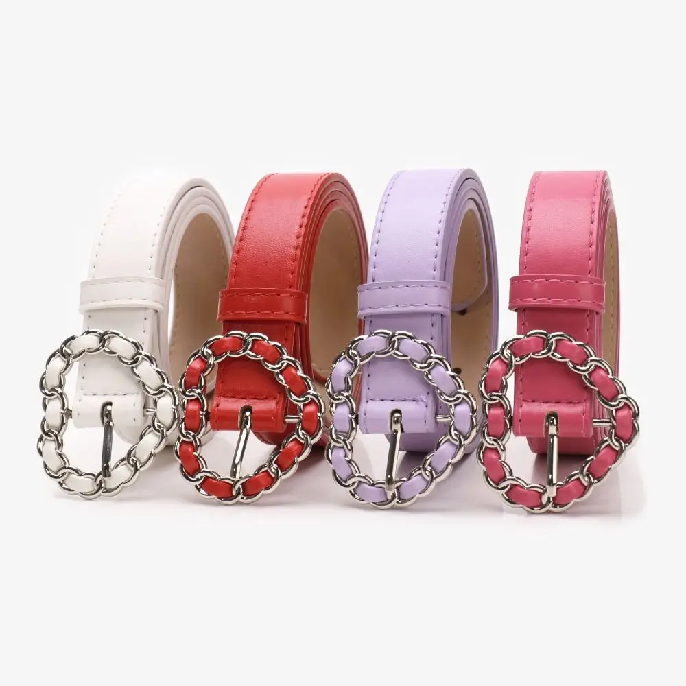 Fashion Adjustable Decorative Waist Belt Vintage All-Match Heart Buckle Belt Y2K PU Leather Belt For Women