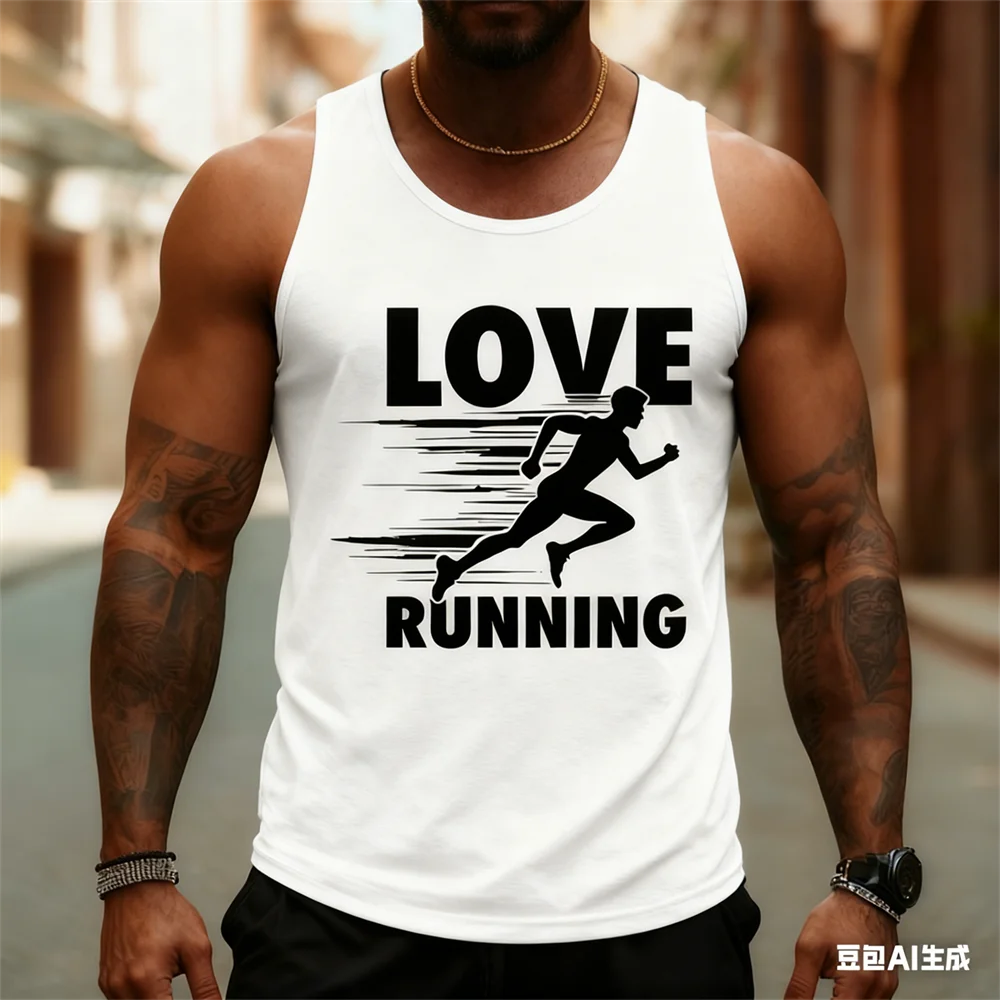 

Fashion 3D Sports Element Print Men's Tank Tops Summer Loose Leisure Crew Neck Sleeveless T-shirt Daily Large Size Men Clothing