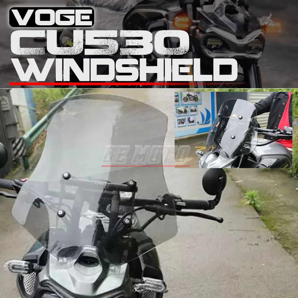 FOR VOGE CU530 Windshield Extension, Windshield Booster, Navigation Stalk Extension Bar, And Modified Fairing.