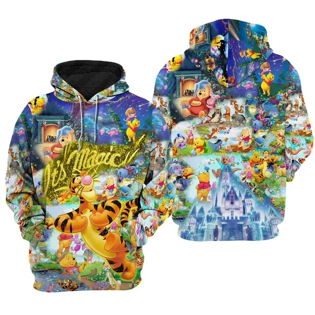 

Disney Winnie The Pooh Tigger Cartoon Men Women 3D Print High Quality Fleece Zipper Hoodies Pullover Tops Dropshipping