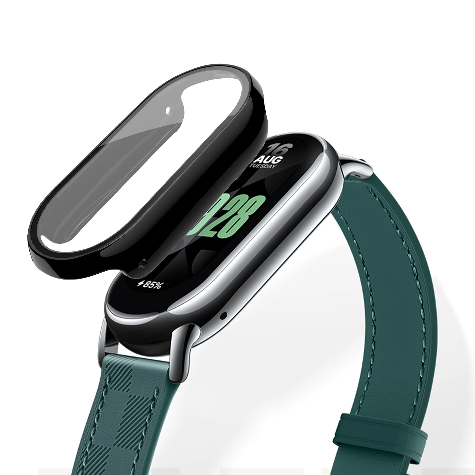 ฟิล์มป้องกันหน้าจอกระจกนิรภัยสำหรับ Xiaomi Mi band 8/7ปกป้องเต็มรูปแบบสำหรับ miband 8/7