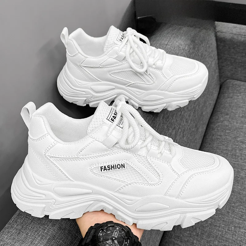 

Men's Summer 2025 New Style Thick Bottom Heightening Net Face Old Dad Casual Sports Shoes Breathable Comfortable Rubber Sole
