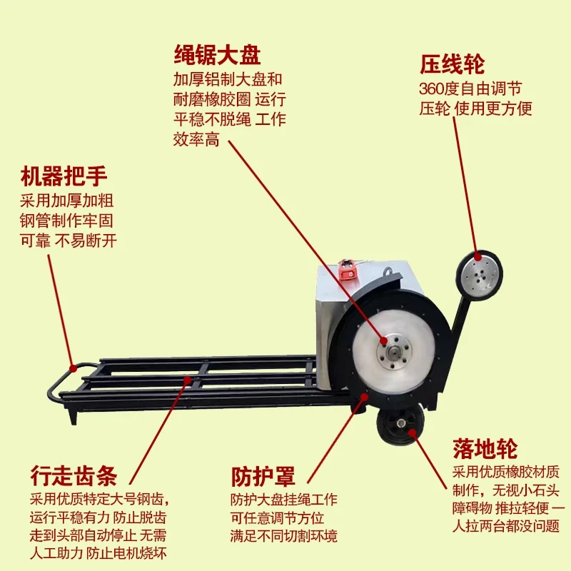 

For Electric Wire Saws 22kW Electric High Power Wire Saw Machine Diamond Beaded Reinforced Concrete Cutting Equipment