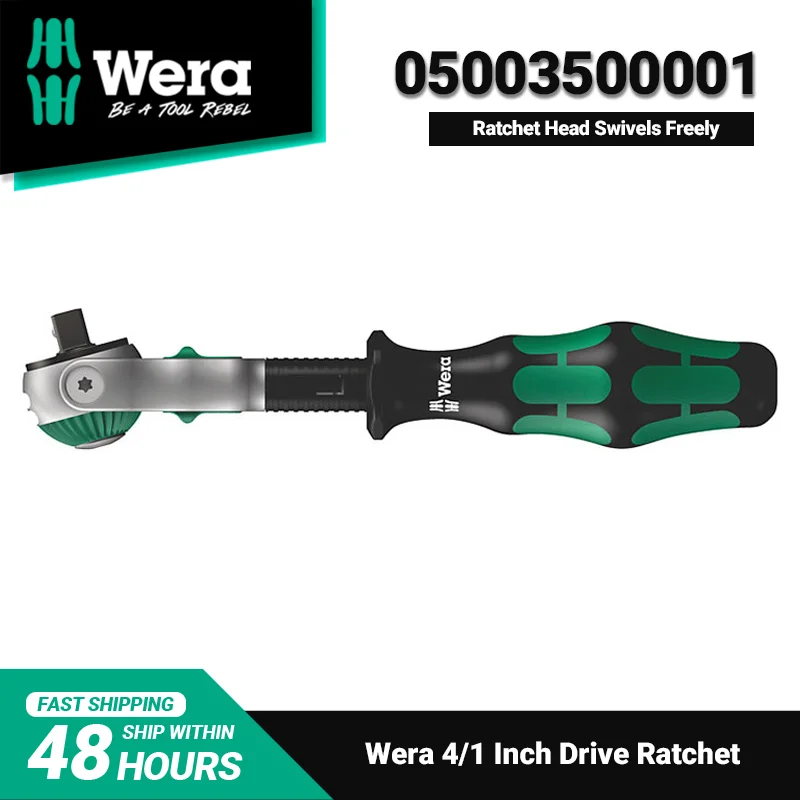 

WERA Tools 05003500001 8000 A Zyklop Speed Ratchet 72 Teeth High-forces Ratchet Screwdriver with 1/4" Drive Easy Operation