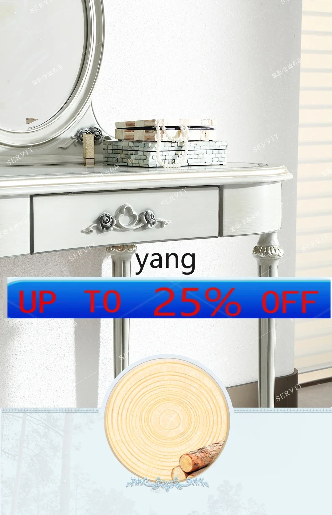 

LMM French light luxury solid wood with carved dresser European style cloakroom master bedroom small dressing table