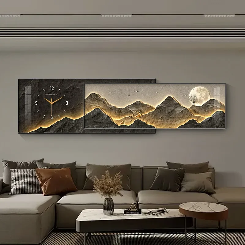 Posters Decorative Painting Wall Clock Room Decor Items Clocks Watch Home Living Room Background Poster Pictures Wall Decoration