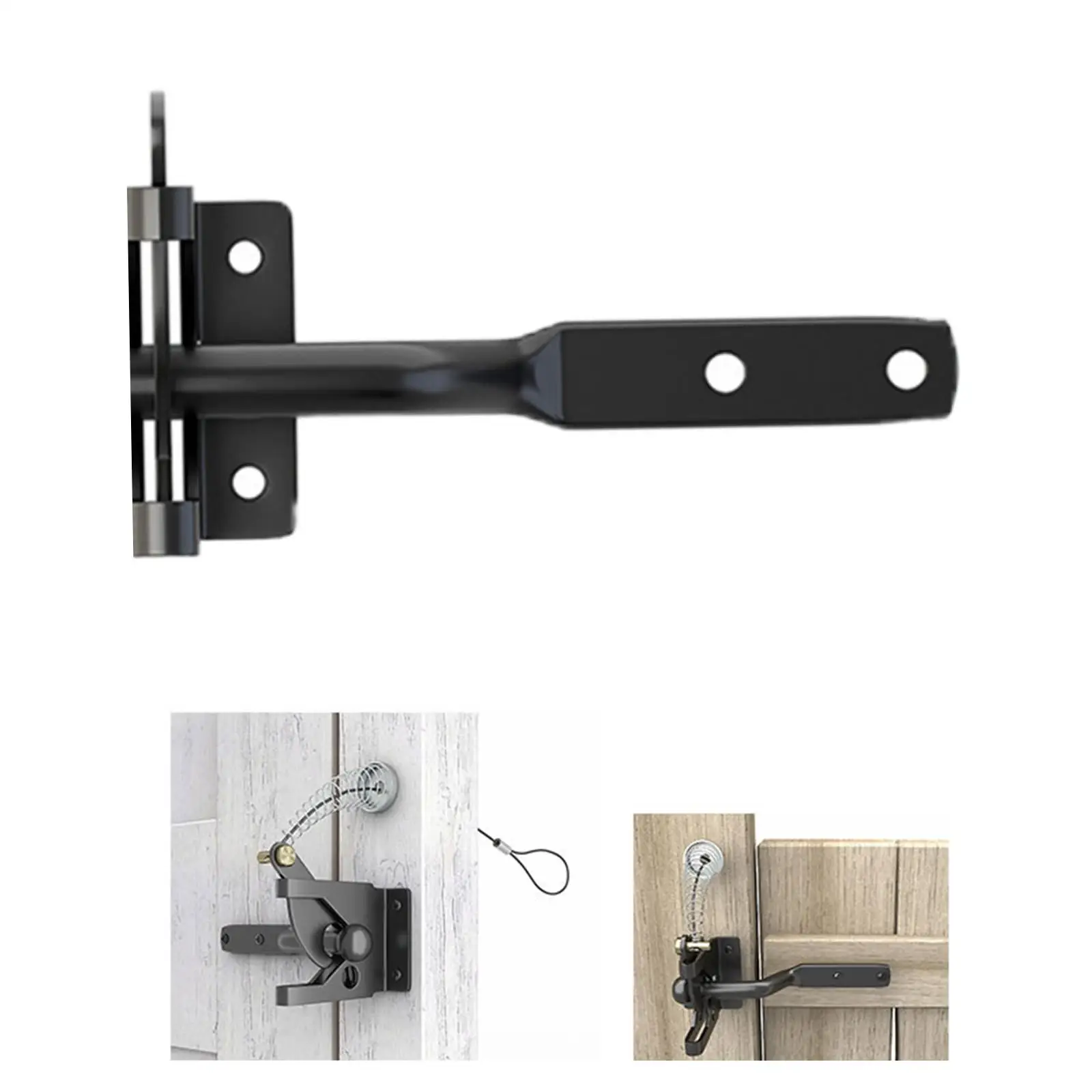 Picture 5: Steel Gate Latch Cable Adjustable Spring Latch for Backyard