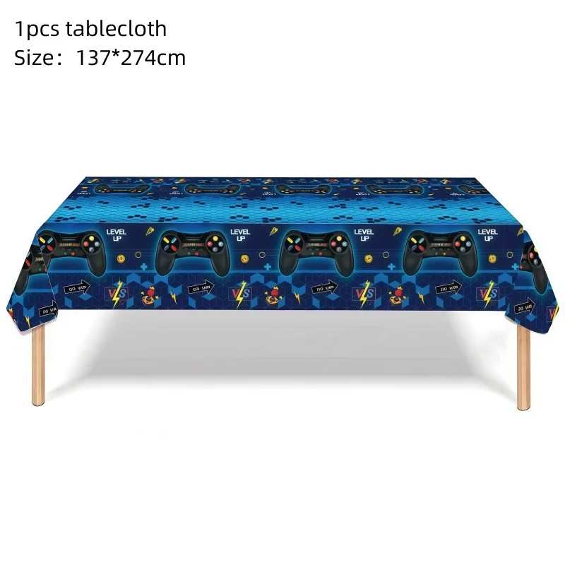 Videospiel Geburtstagsdekorationen Luftballons Gamepad Thema Party Junge Hintergrund Teller Tassen Tischdecke Ballon Junge Partyzubehör – Detail 5
