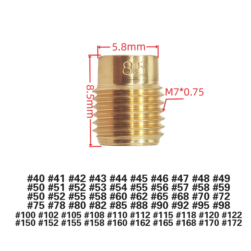 10pcs M7 Carburetor Main Jets Air Jets Kit for Predator 212cc Mini Bike Go Kart Honda GX160 GX200 GX390