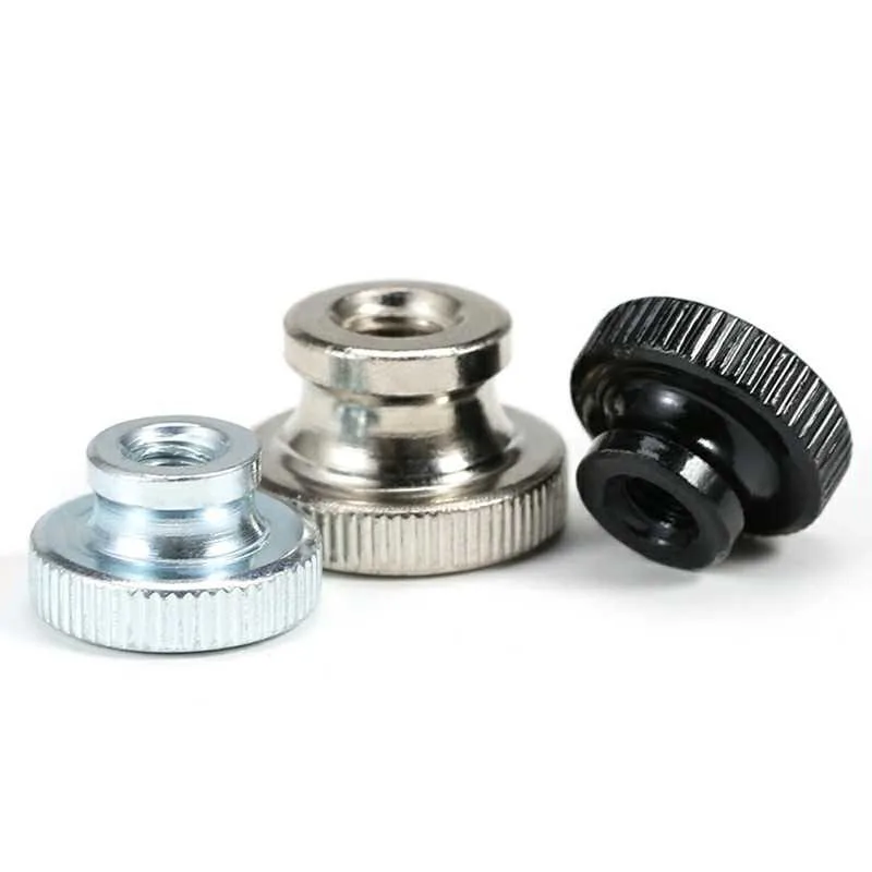 M2-M12 304 Stainless Steel/Carbon steel Hand Nut GB806 High Head Knurled Thumb Through Hole Blind Hole Nut Decorative Nail