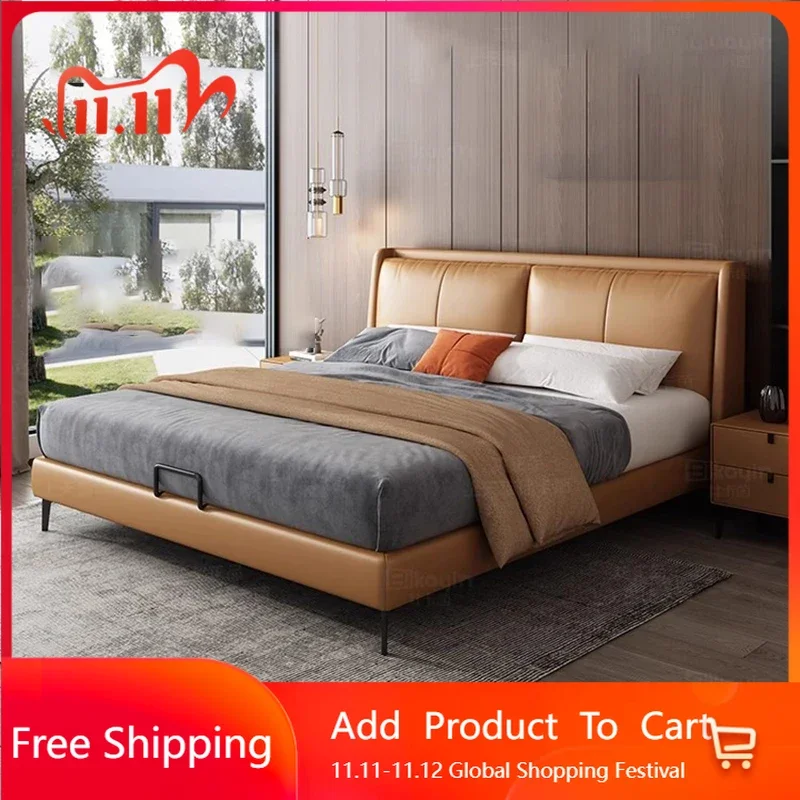 

Holder Organizer Beds Teenage Lounge Platform Leather Beds Double Luxury Testiera Letto Matrimoniale Accessories Decorations