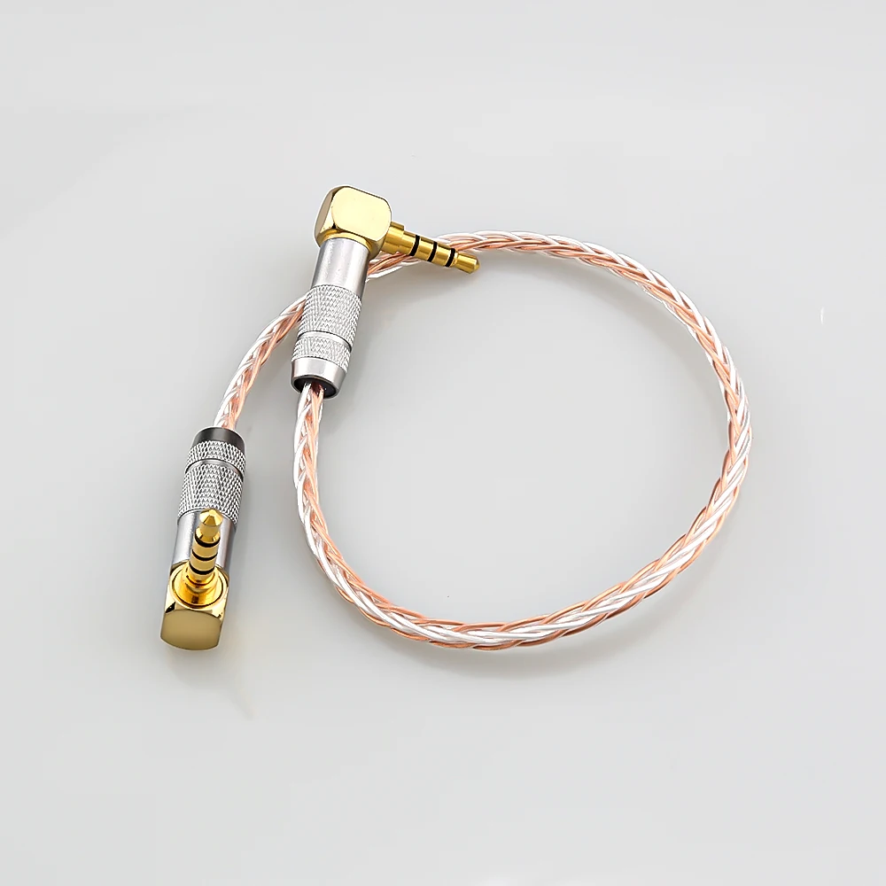 3.5MM To 3.5MM AUX Cable 8core OCC copper silver Male to Male audio car upgrade Headphone Cellular phone  AUX extend cable