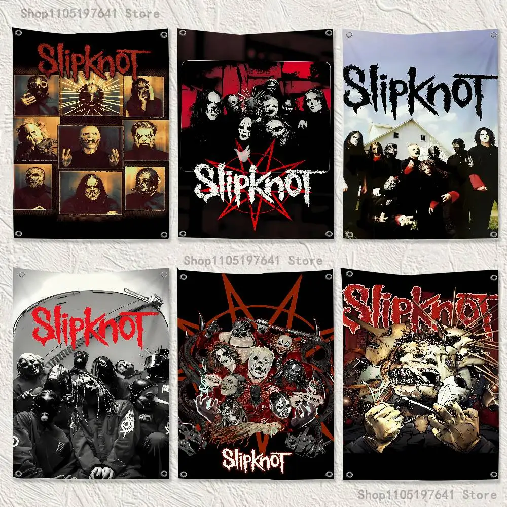 

Rock Slipknot-ES Band Flag Tapestry Banner For Bedroom Outdoor Living Room Restaurant Bar Wall Decor Party