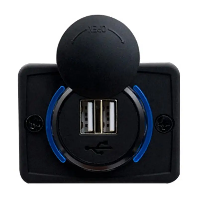 

Зарядное устройство для мотоцикла и автомобиля, USB автомобильное зарядное устройство с двумя портами 3,1 А, автомобильное зарядное устройство с двумя USB-портами, Внешний индикатор для автобуса