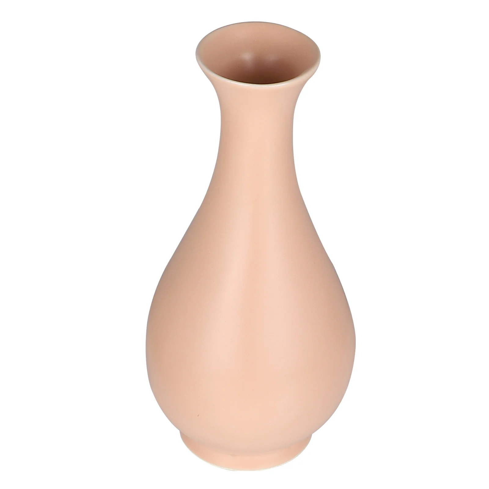 

1Pcs Ceramic Flower Vase Pink Narrow Opening Simple Style Home Decoration Dried Flower Arrangement Creative Hydroponic Ornament