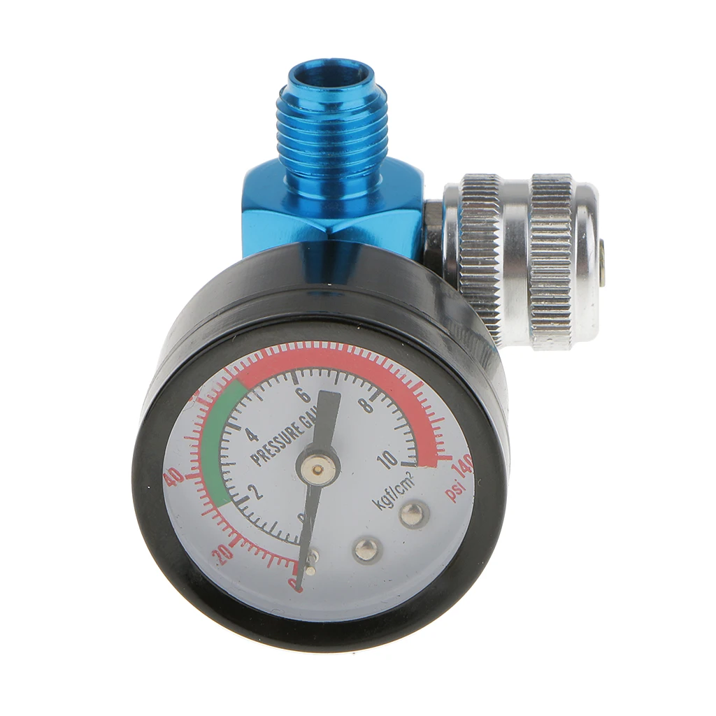 HVLP Spray Gun Air Regulator Pressure Gauge Meter for 1/4