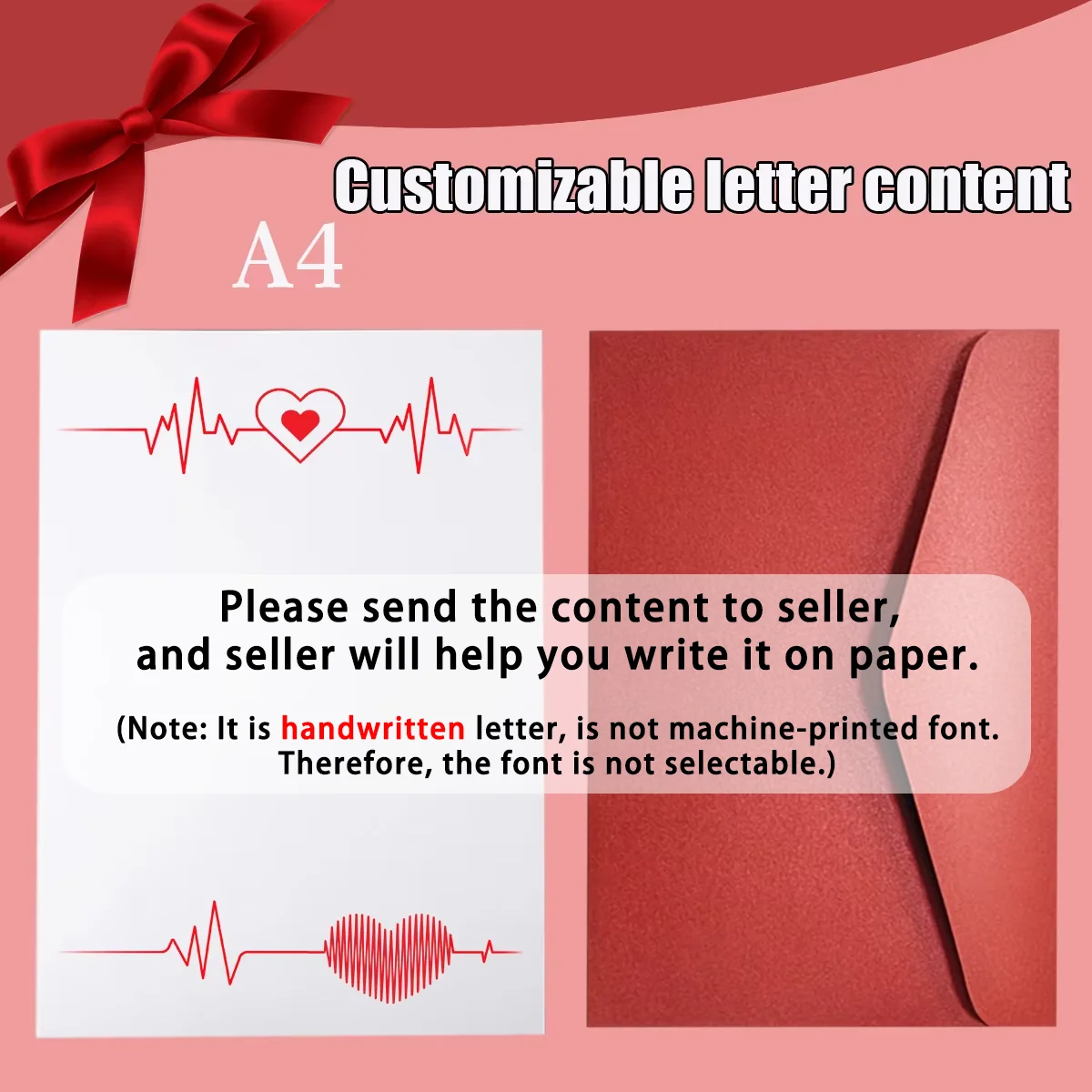 Dropshipping Handgeschriebener Brief, DIY Personalisierter Umschlagbrief, Valentinstagsbrief-Anpassung, Segensgeschenk für Freunde – Detail 7